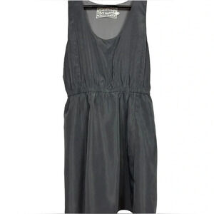 Pink Martini grey short  sleeveless racerback dress elastic waist back overlap